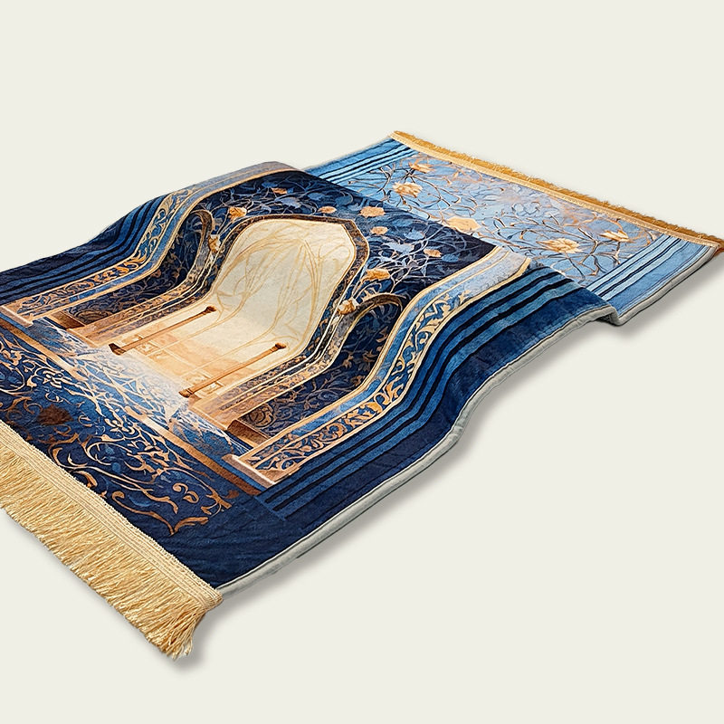 CARPET 005  Ultra-Thick 8cm for Amazon Prayer Mat New Living Room Cross-Border Velvet Printed Carpet Machine-Made Polyester Washable